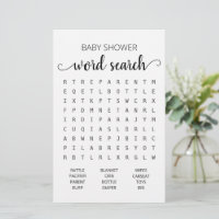 Jeu de recherche de mots Baby Shower jeu de fête