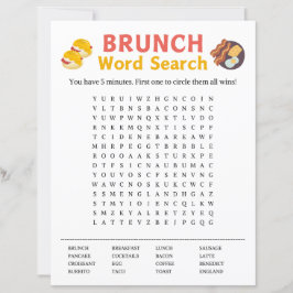 Papier Jeu de recherche de mots Brunch