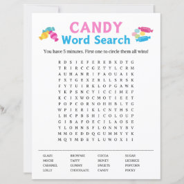 Papier Jeu de recherche de mots de bonbons