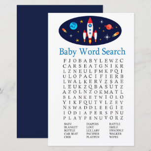 Papier Jeu de recherche de mots pour Baby Shower sur le t