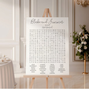 Papier Jeu de recherche de mots pour réception de mariage