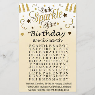 Papier Jeu de recherche d'or Anniversaire