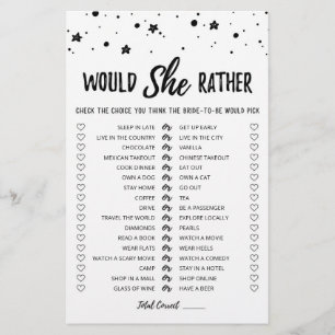 Papier Jeu de Salle de Mariage 'Plutôt Elle' Modifiable