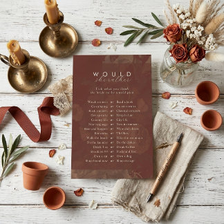 Papier Jeu de Salle de Mariage Terracotta 'Préférerait-El