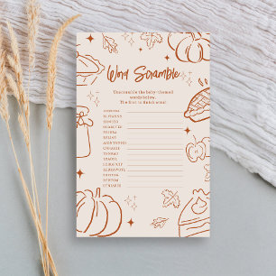 Papier Jeu de Scrabble de mots pour Baby Shower Little Cu