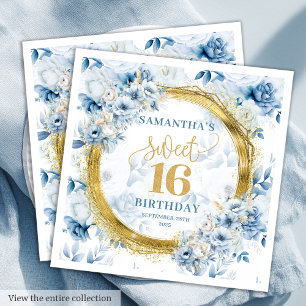 Papier Jeu de serviette de Parties scintillant en or 16 b