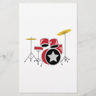 Papier Jeu de tambour rouge