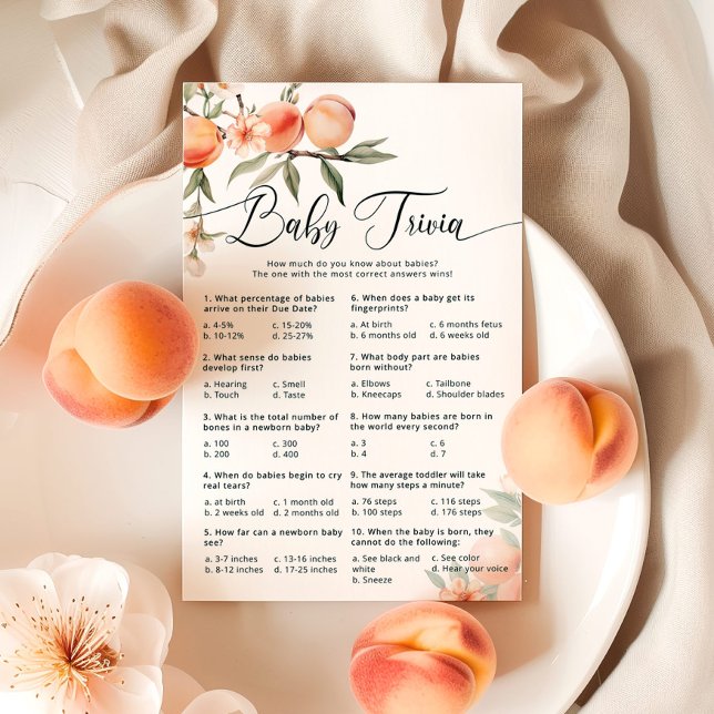 Papier Jeu de trivia bébé baby shower de pêche (Créateur téléchargé)