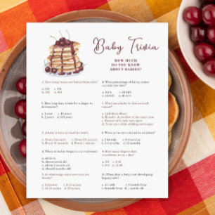 Papier Jeu de trivia pour bébé à la douche de bébé aux pa