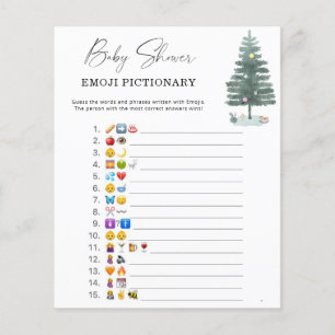 Papier jeu d'emoji de sapin de Noël