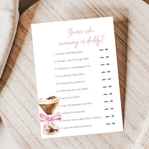 Papier Jeu Devinez Qui Martini Espresso Arc Rose