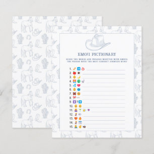 Papier Jeu d'images d'emoji Baby shower Cowboy