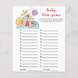 Papier Jeu d'objets pour bébé en hiver. Jeu pour Baby Sho