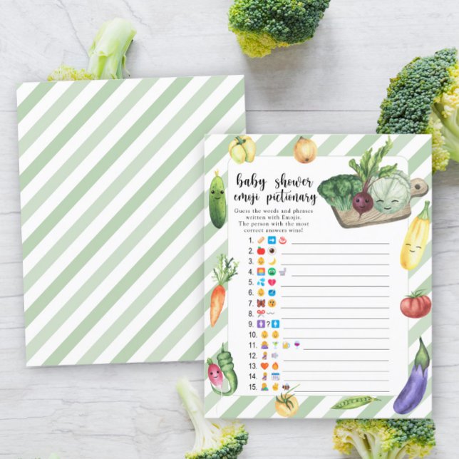 Papier Jeu émoticônes de baby shower cultivé localement (Créateur téléchargé)