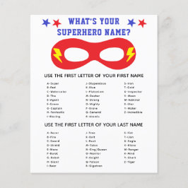 Papier Jeu générateur de nom Superhero