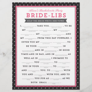 Papier Jeu Libs Black & Pink Bribs