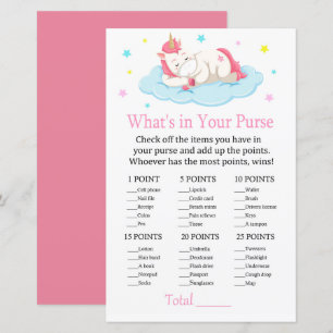 Papier Jeu licorne qu'est-ce qu'il y a dans ton sac