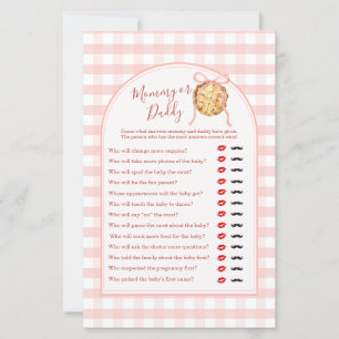 Papier Jeu Maman ou Papa Gingham Rose Pastel Cutie Pie