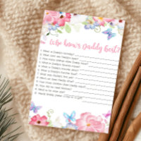 Jeu Petite Papillon Floral Qui Connaît Mieux Papa