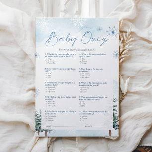 Papier Jeu Quiz baby shower