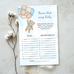 Papier Jeu Teddy Bear Name that Song Baby