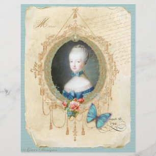 Papier Jeune reine Marie Antoinette n Papillon Imprimer