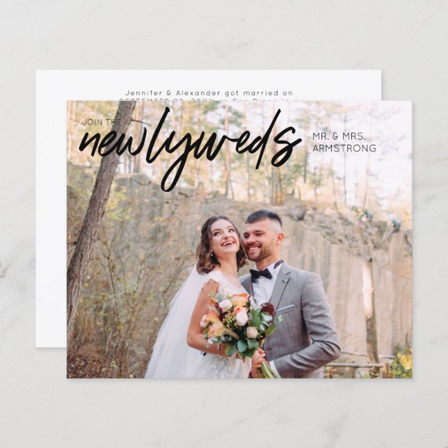 Papier Jeunes mariés à petit budget HB 1 Photo Réception  (Devant / Derrière)