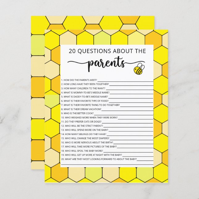 Papier Jeux à fleurs d'abeilles (Devant / Derrière)