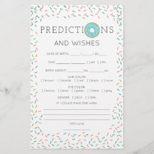 Papier Jeux Baby showers à deux côtés Moderne Donut