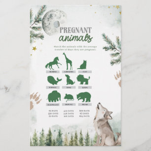 Papier Jeux d'animaux enceintes Loup de forêt