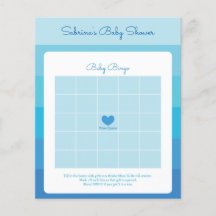 Jeux de Baby shower Blue Ombre Stripes