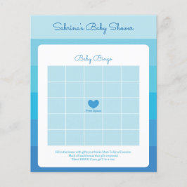 Papier Jeux de Baby shower Blue Ombre Stripes