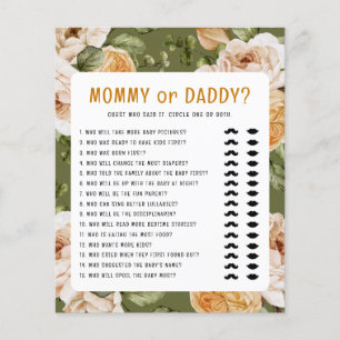 Papier Jeux de Baby shower d'automne pour maman ou papa