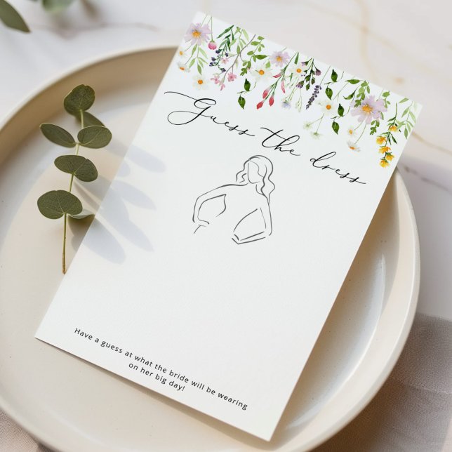 Papier Jeux de baby shower : devinez la robe de mariée Wi (Créateur téléchargé)