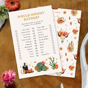 Papier Jeux de Baby Shower Occidentaux
