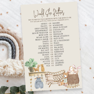Papier Jeux de Baby Shower pour une Nursery Boho dans "Wo