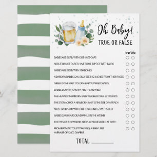 Papier Jeux de bébé Greenery : vrai ou faux