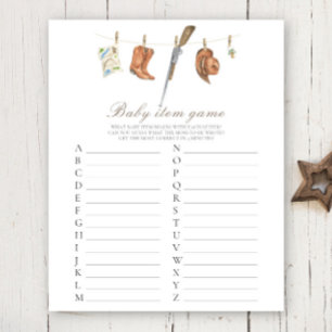 Papier Jeux de bébé pour la baby shower de chasseur