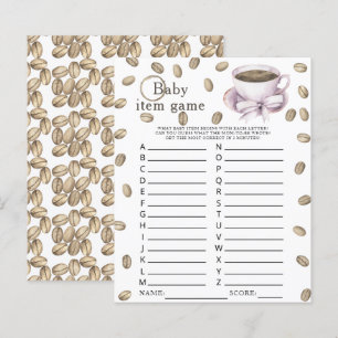 Papier Jeux de bébé pour la douche de bébé autour du café