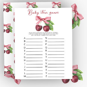 Papier Jeux de bébé sur le thème de la baby shower Cerise