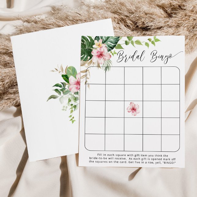 Papier Jeux de bingo de douche tropicale (Créateur téléchargé)