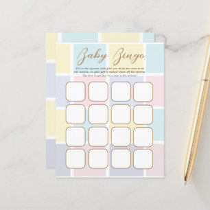 Papier Jeux de Bingo de Fête des mariées de blocs de coul
