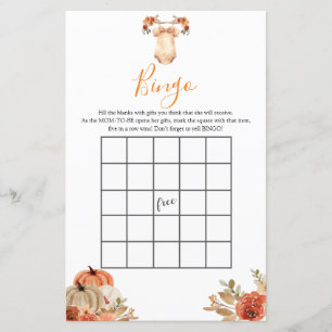 Papier Jeux de Bingo pour Vêtements de Bébé Fleuris de Ci