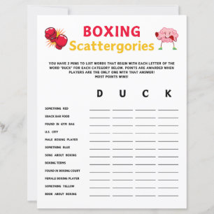Papier Jeux de catégories de boîtes