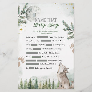 Papier Jeux de chansons pour bébé Loup de la forêt
