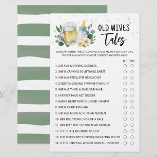 Papier Jeux de Contes de Femmes Vieux Bébé Greenery Est e