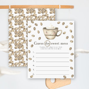 Papier Jeux de devinette de bébé pour la douche de café,
