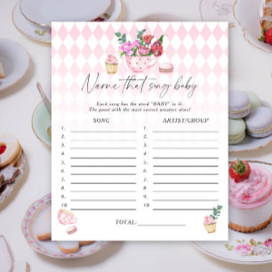 Papier Jeux de devinette de chanson pour baby shower - Th