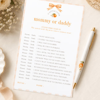 Papier Jeux de devinette pour bébé Maman ou Papa pour la