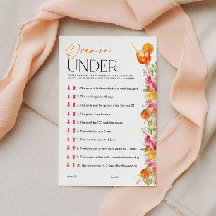 Papier Jeux de douche de mariée Spritz Over ou Under